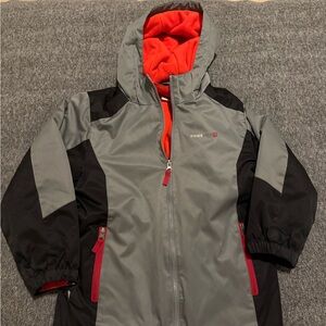 Swiss Tech Boys 3 in 1 Winter Coat Jacket Gray Red Black Size Medium 8